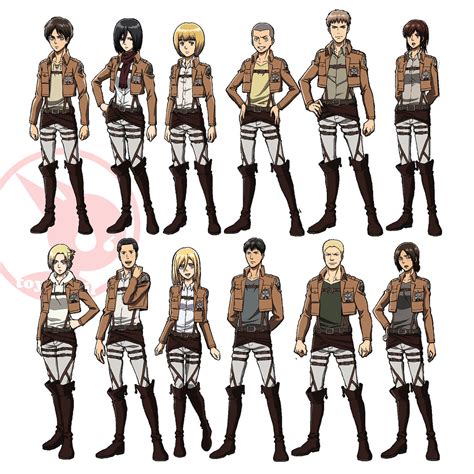 shingeki no kyojin characters|attack on titan character chart.